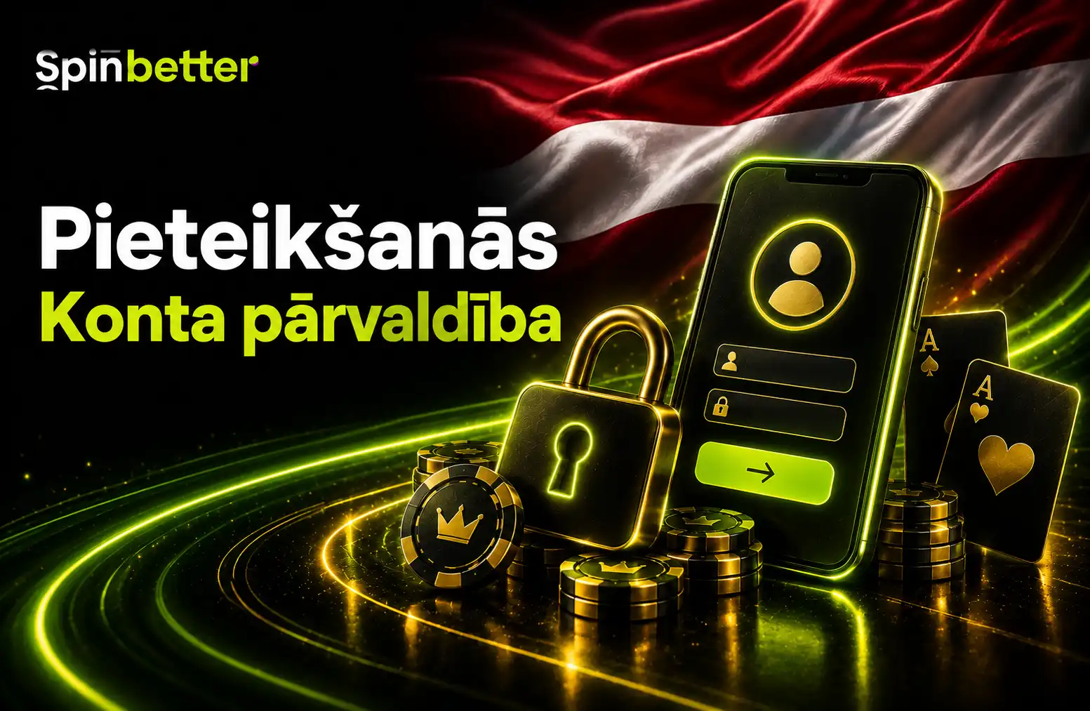 SpinBetter pieteikšanās un konta pārvaldība